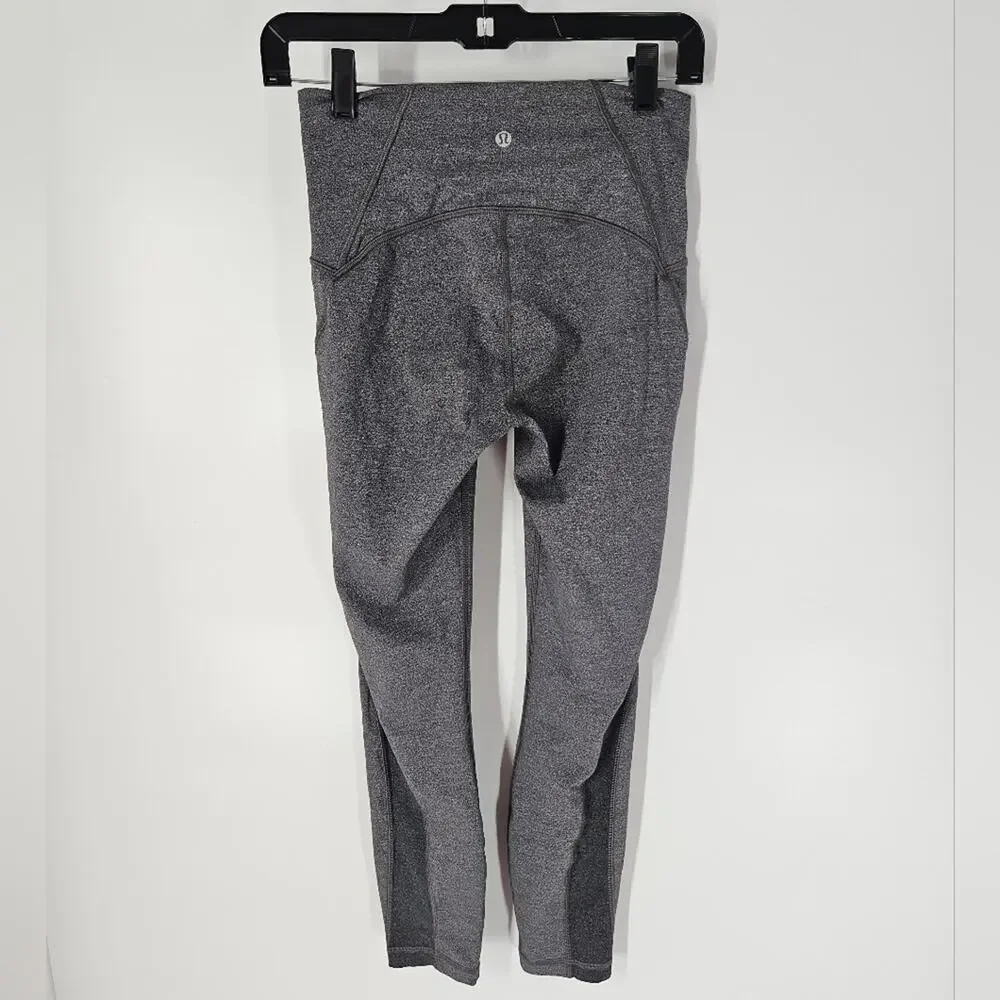 Lululemon Heathered Black Train Times 7/8 25